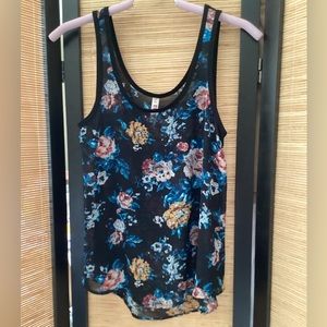 Vintage MUDD Y2K tank top sheer floral XS
